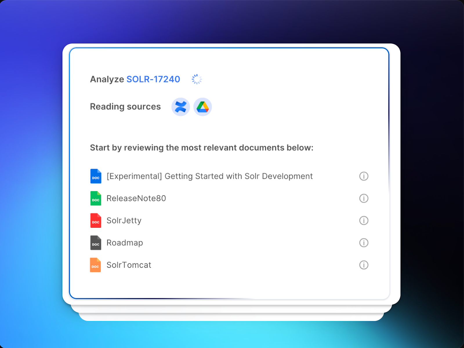 Document Explorer feature showing contextual documentation