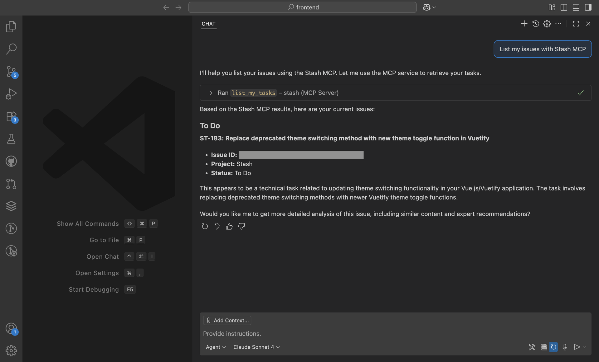 List My Issues Screenshot