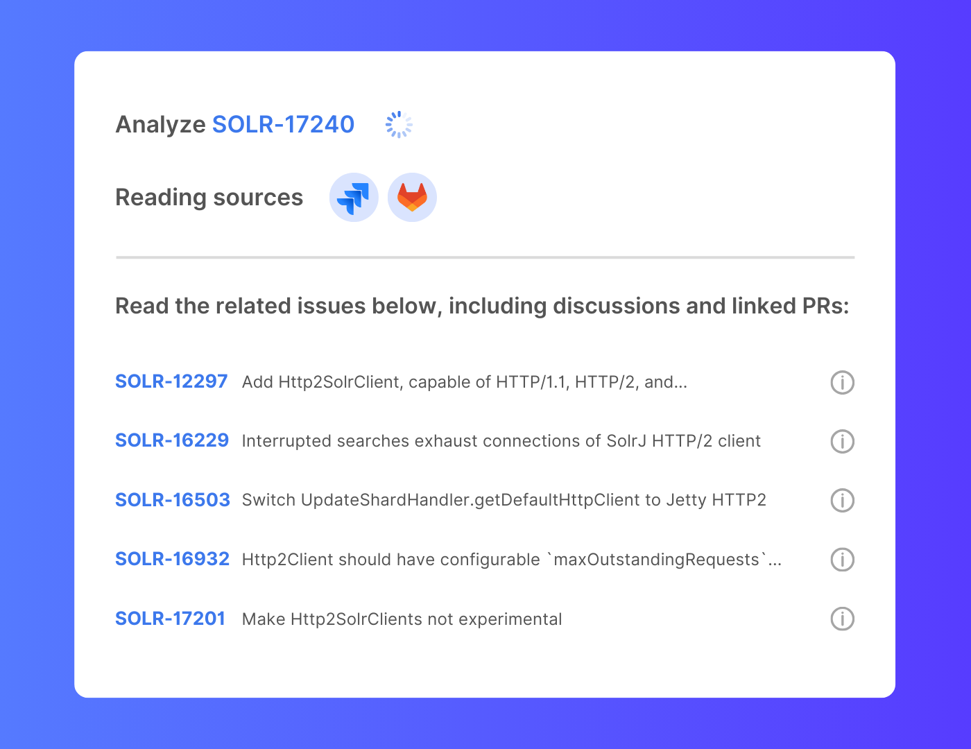 Issue Analyzer feature